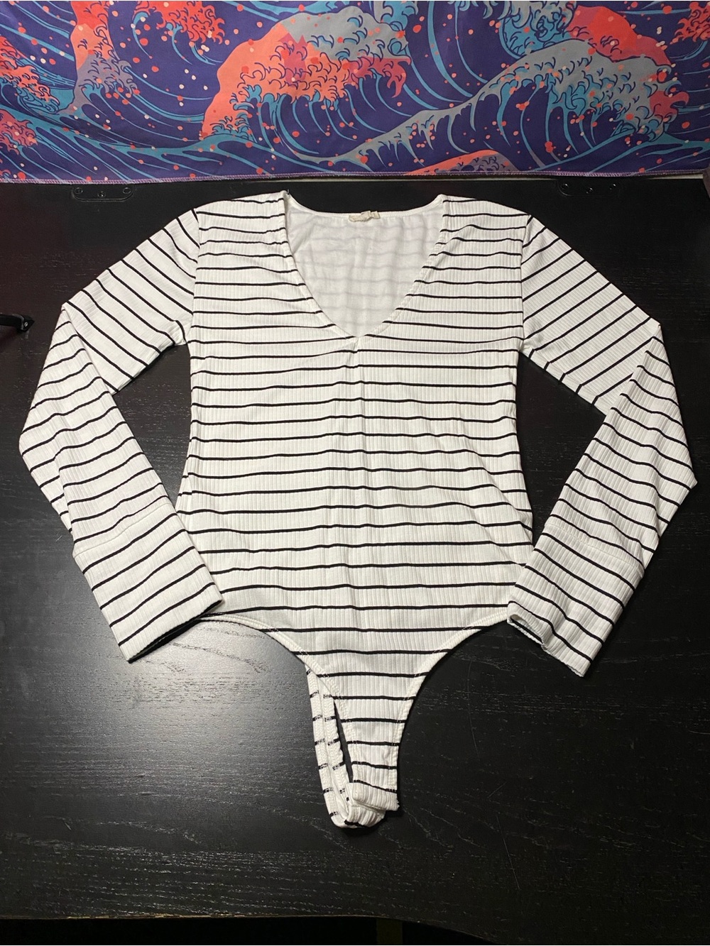 Pilcro White Ribbed Crewneck Top